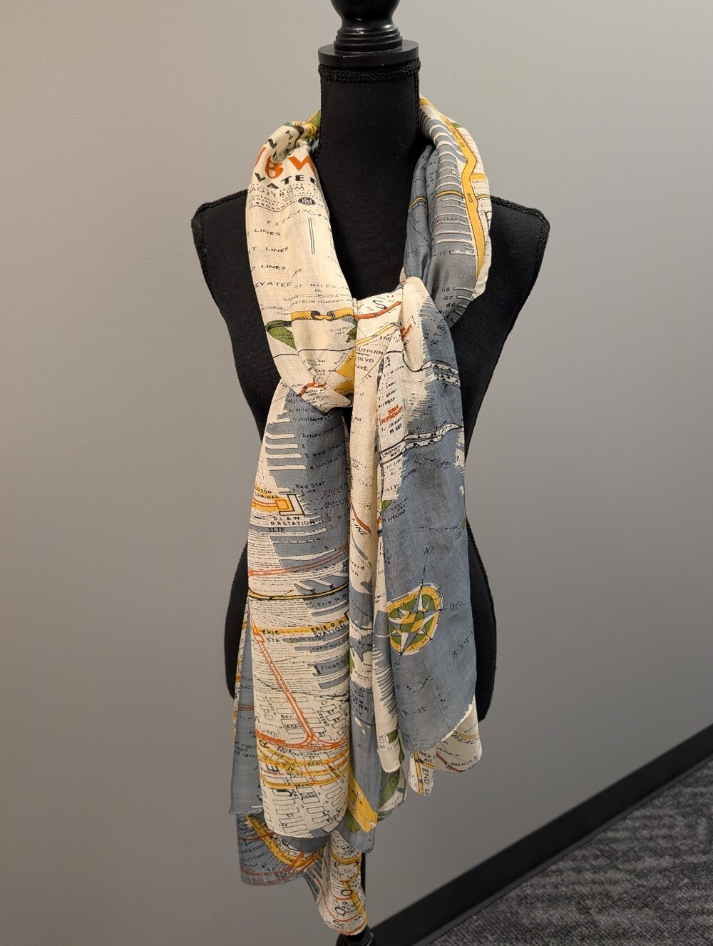 One Hundred Stars NYC Subway Map Oversized Scarf Wrap